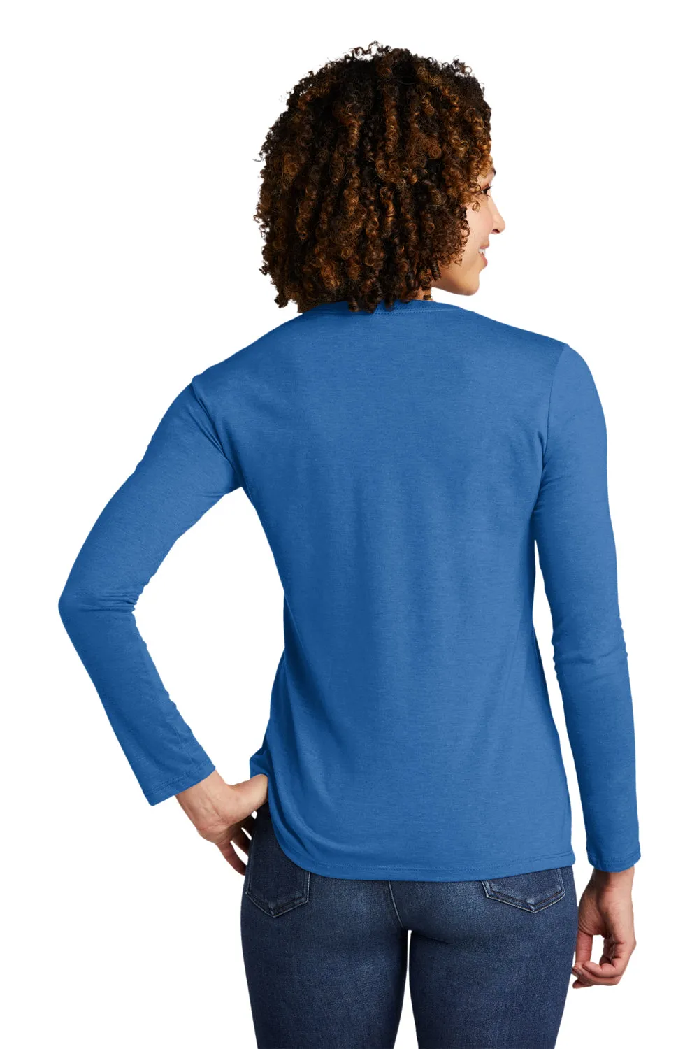 Allmade Womens Long Sleeve Crewneck T-Shirt - Azure Blue