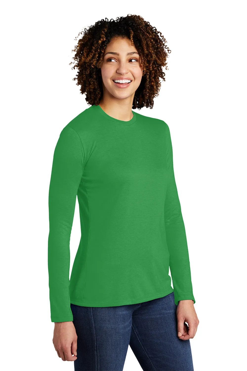Allmade Womens Long Sleeve Crewneck T-Shirt - Enviro Green