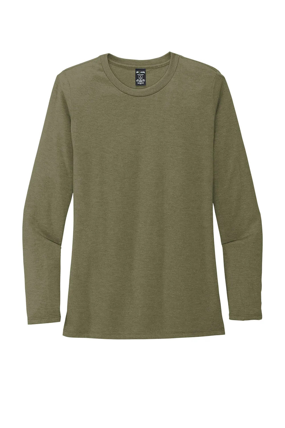 Allmade Womens Long Sleeve Crewneck T-Shirt - Olive You Green