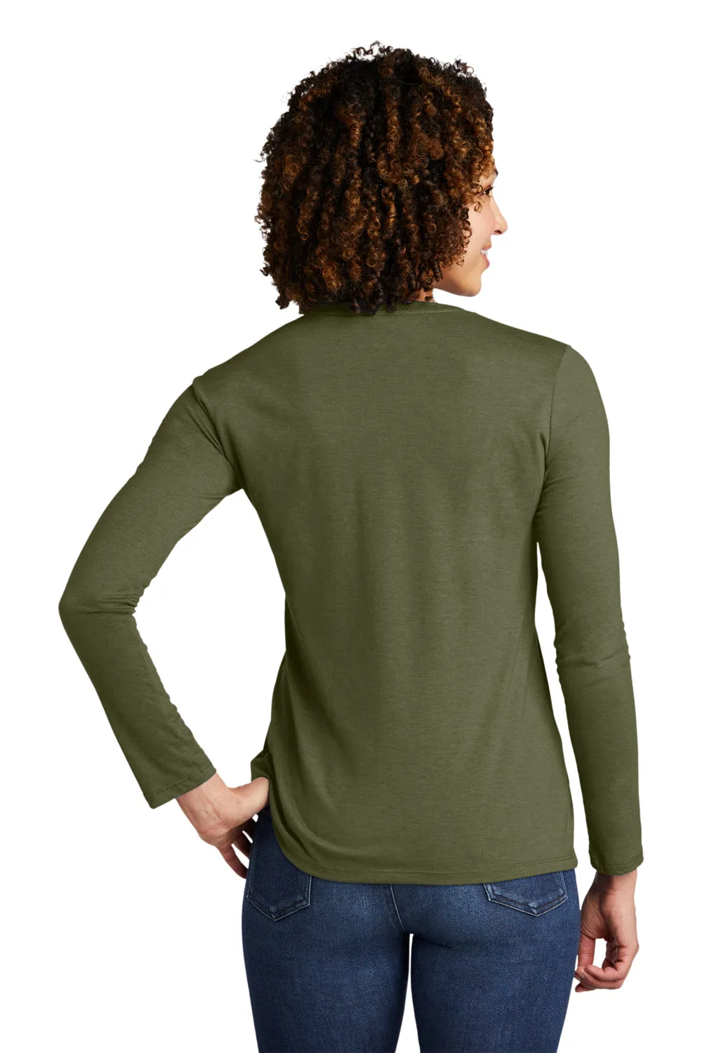 Allmade Womens Long Sleeve Crewneck T-Shirt - Olive You Green