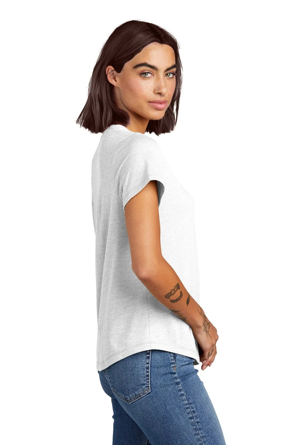 Allmade Womens Short Sleeve Scoop Neck T Shirt - Fairly White