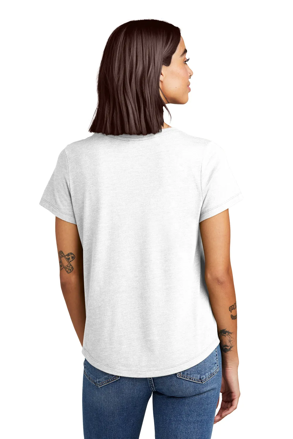 Allmade Womens Short Sleeve Scoop Neck T Shirt - Fairly White