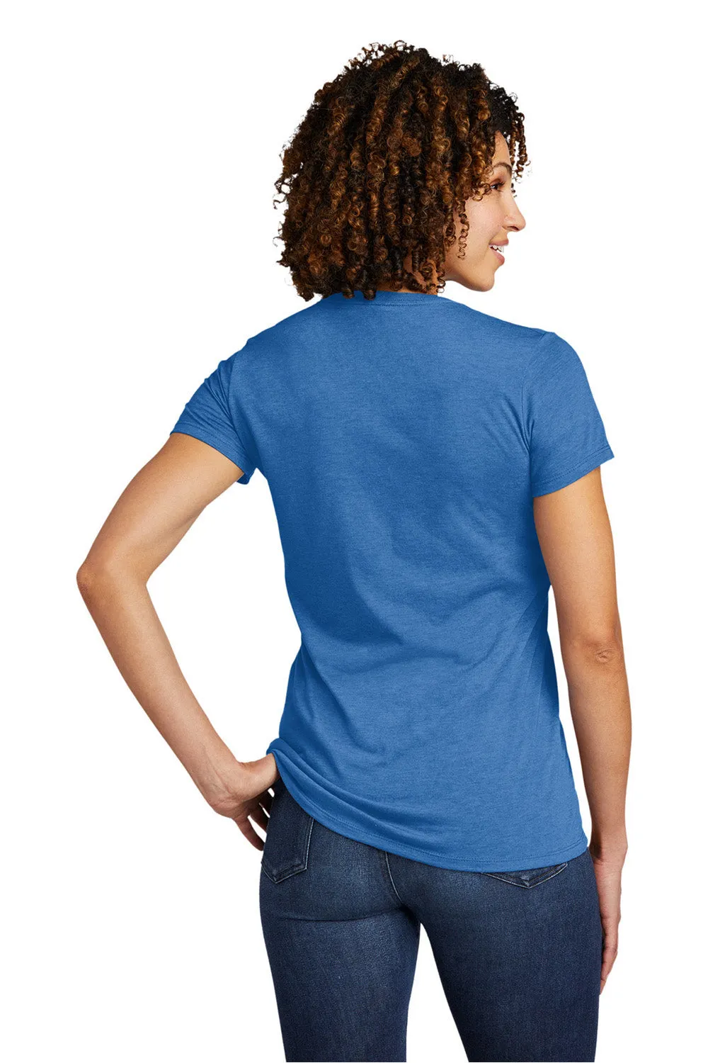 Allmade Womens Short Sleeve V-Neck T-Shirt - Azure Blue