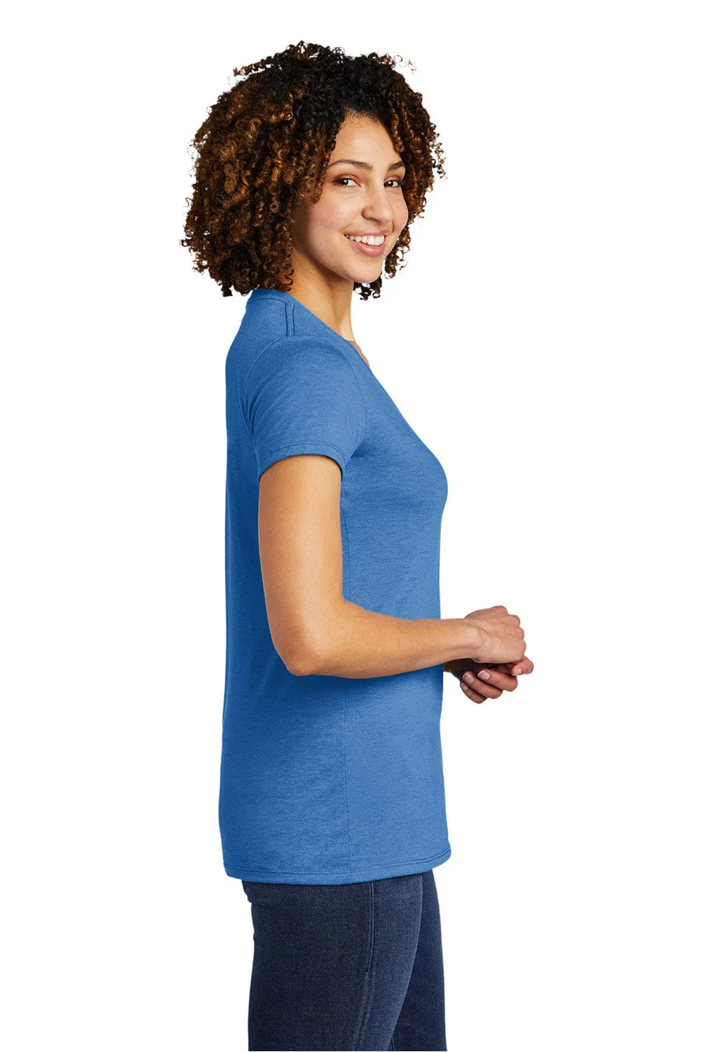 Allmade Womens Short Sleeve V-Neck T-Shirt - Azure Blue
