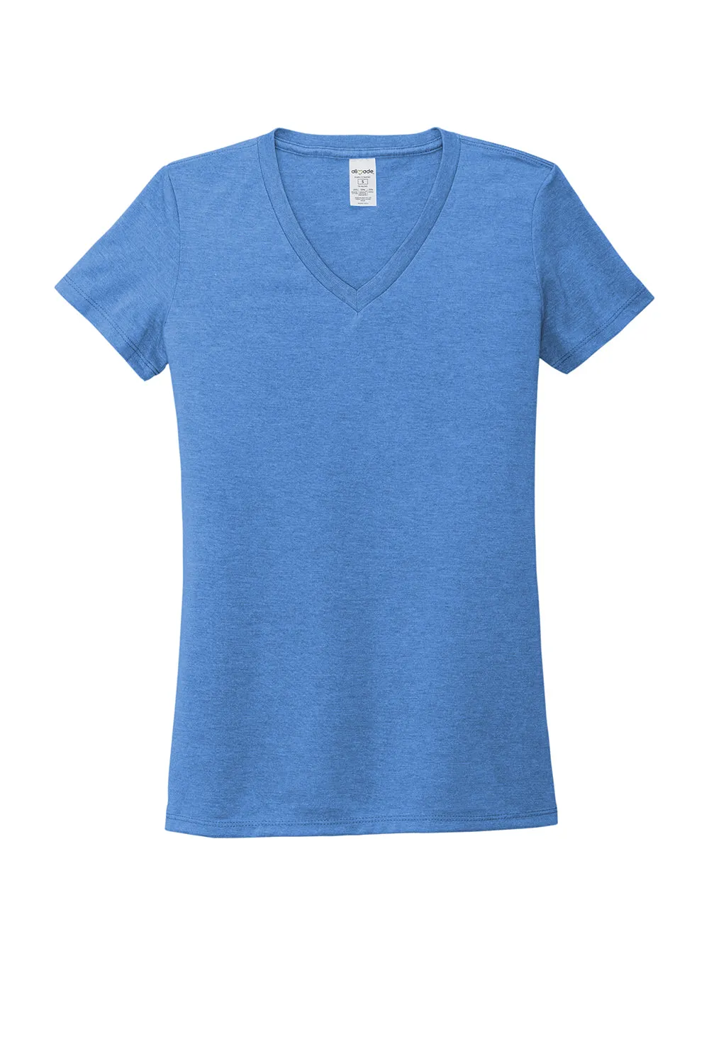 Allmade Womens Short Sleeve V-Neck T-Shirt - Azure Blue
