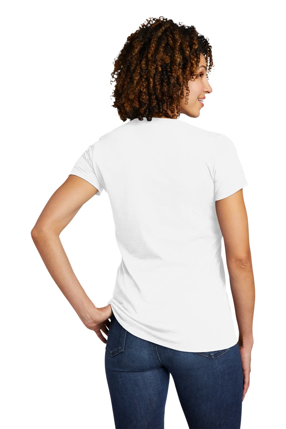 Allmade Womens Short Sleeve V-Neck T-Shirt - Bright White