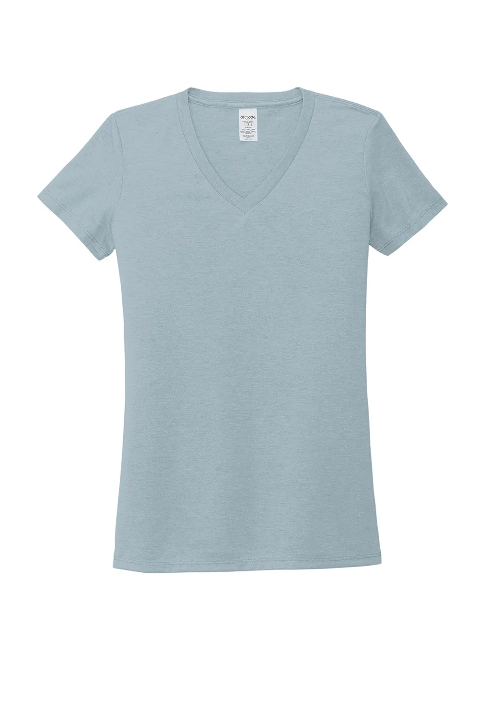 Allmade Womens Short Sleeve V-Neck T-Shirt - I Like You Blue