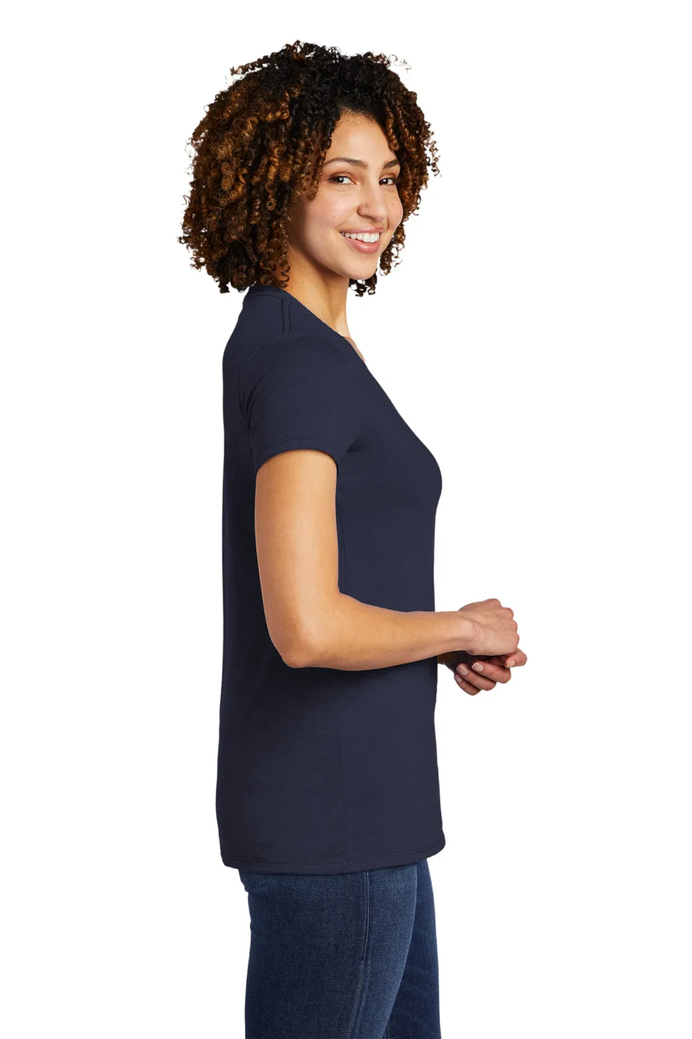 Allmade Womens Short Sleeve V-Neck T-Shirt - Night Sky Navy Blue