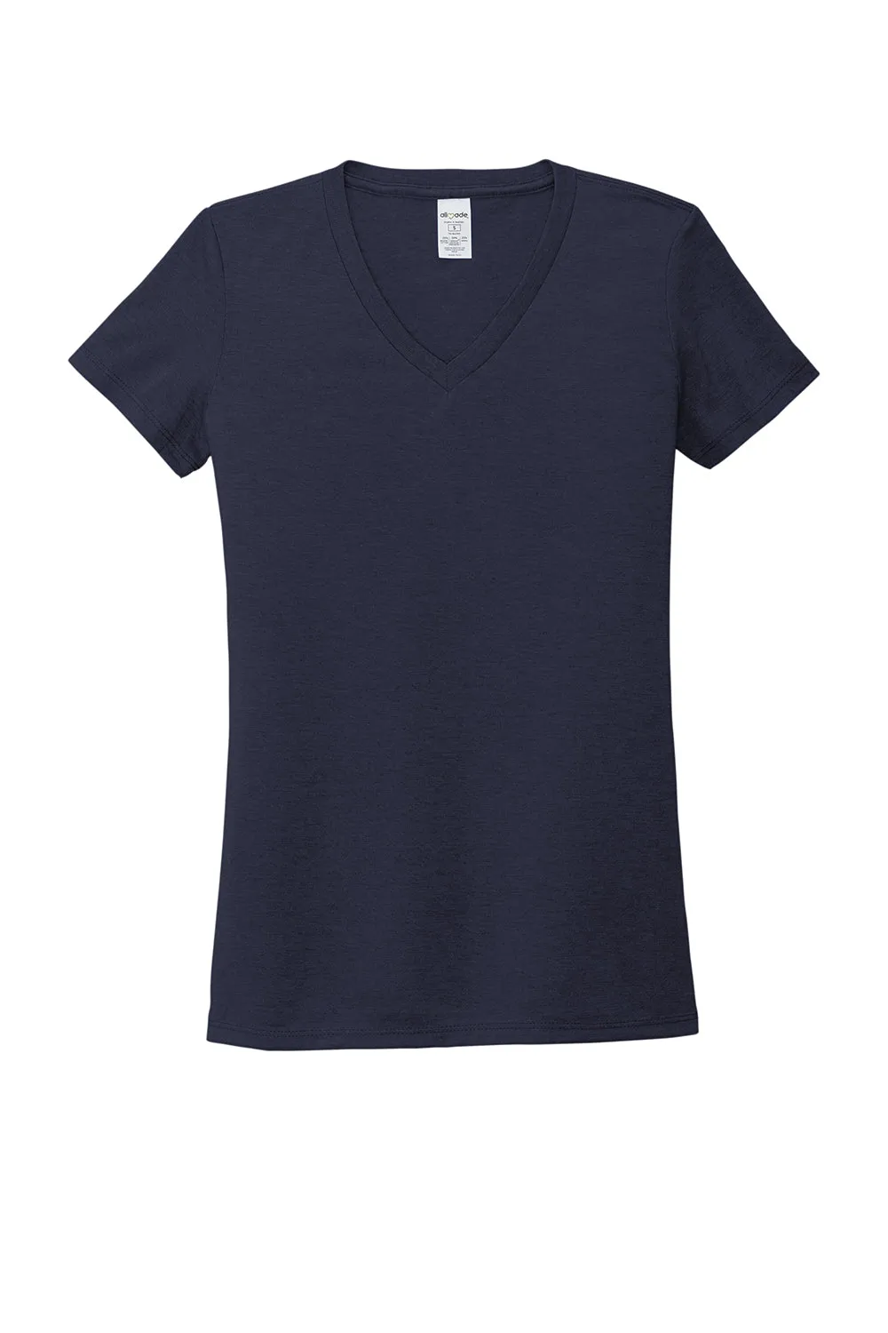 Allmade Womens Short Sleeve V-Neck T-Shirt - Night Sky Navy Blue