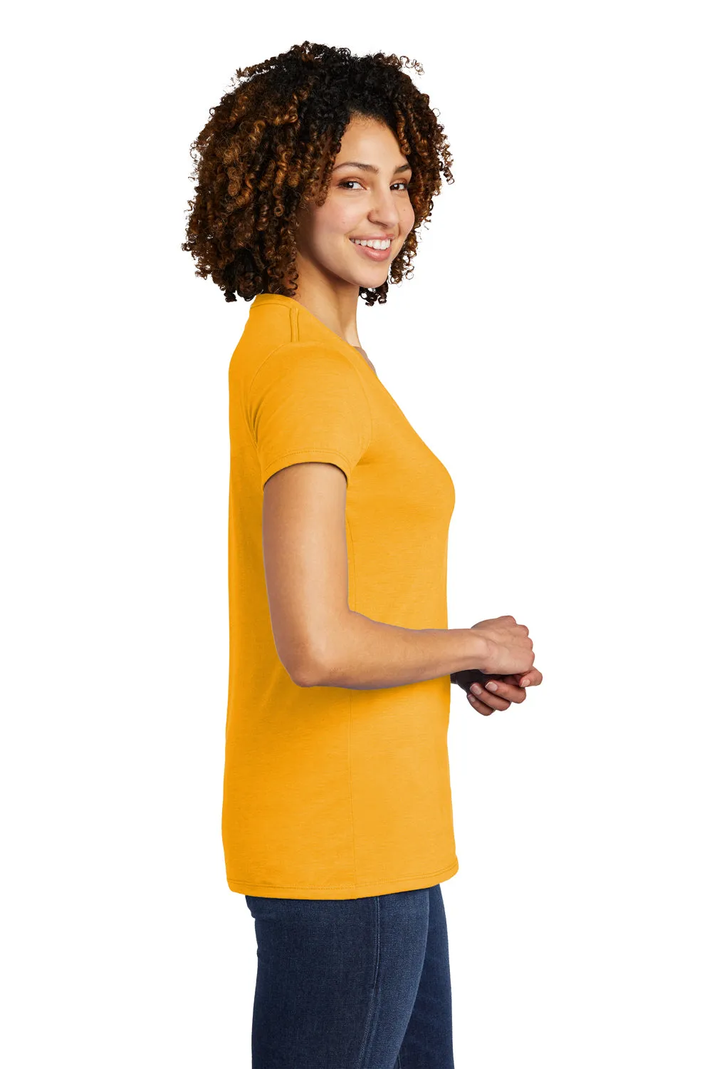 Allmade Womens Short Sleeve V-Neck T-Shirt - Orange You Fancy