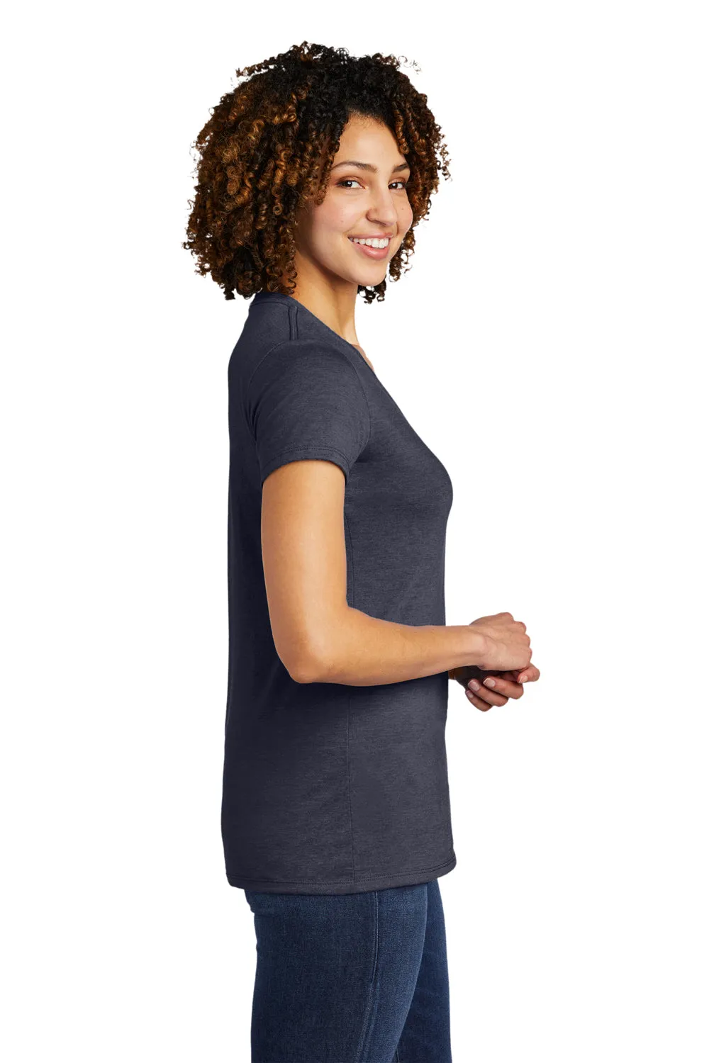 Allmade Womens Short Sleeve V-Neck T-Shirt - Rebel Blue