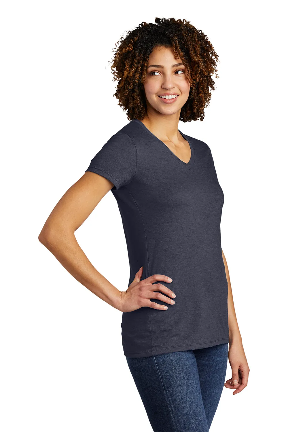 Allmade Womens Short Sleeve V-Neck T-Shirt - Rebel Blue