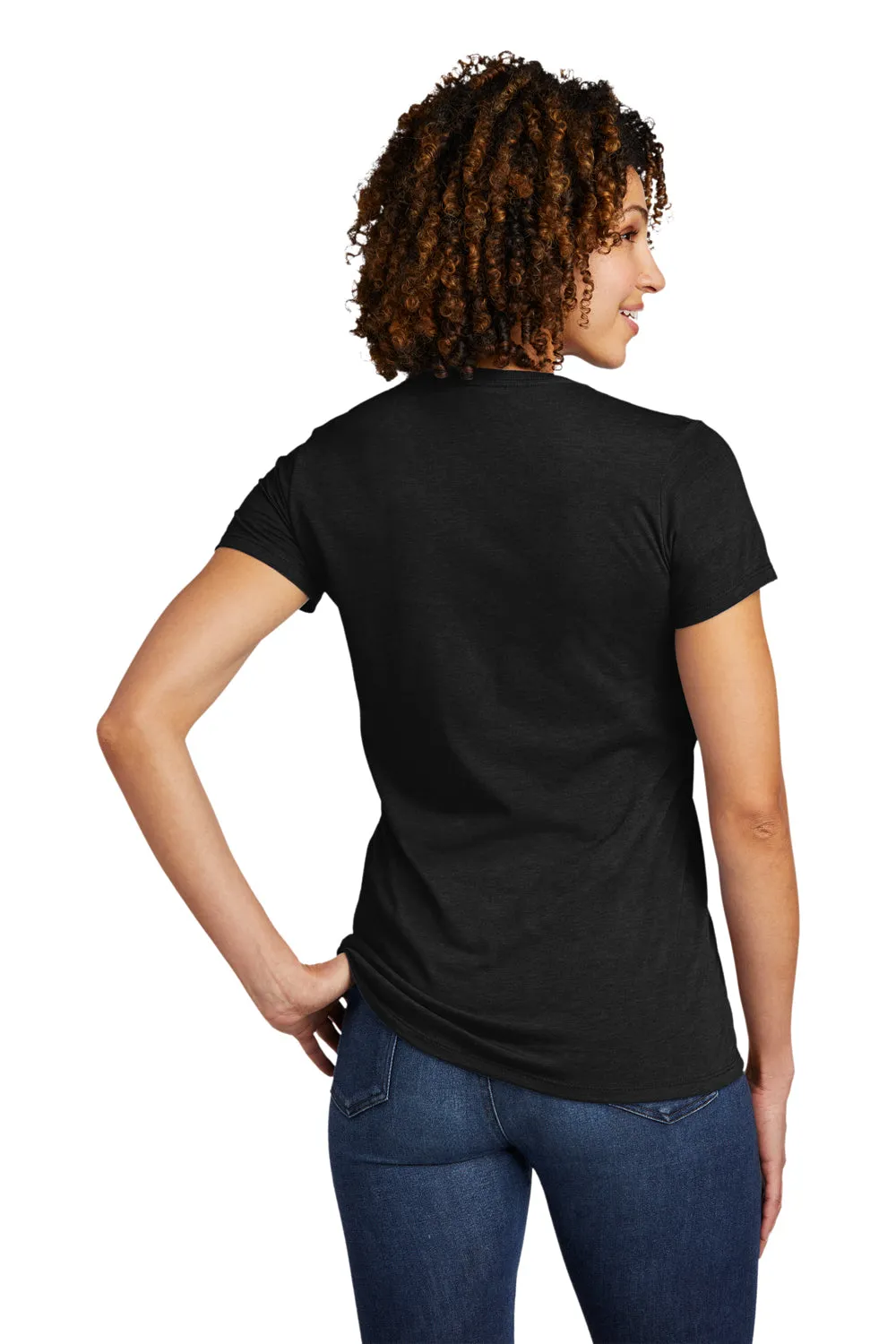 Allmade Womens Short Sleeve V-Neck T-Shirt - Space Black