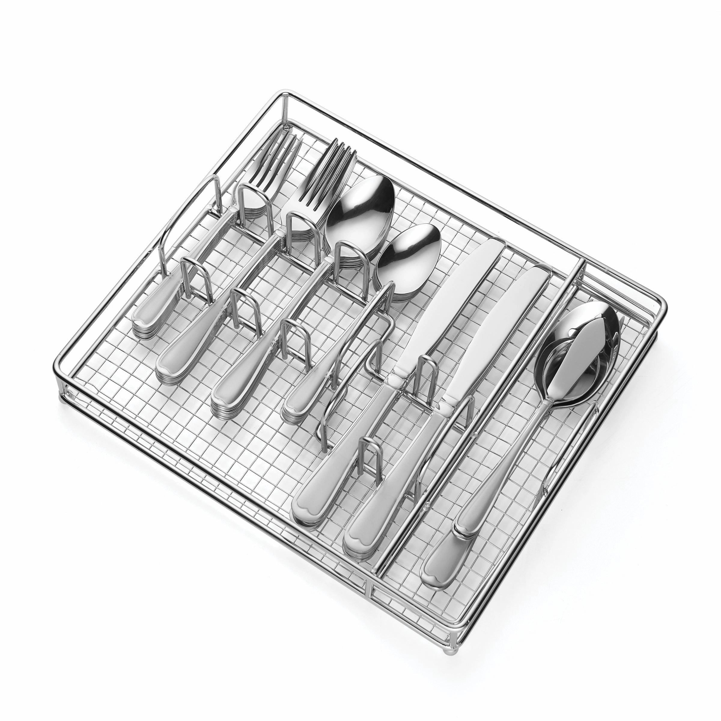 Allure Sand 45 Piece Flatware Set with Caddy