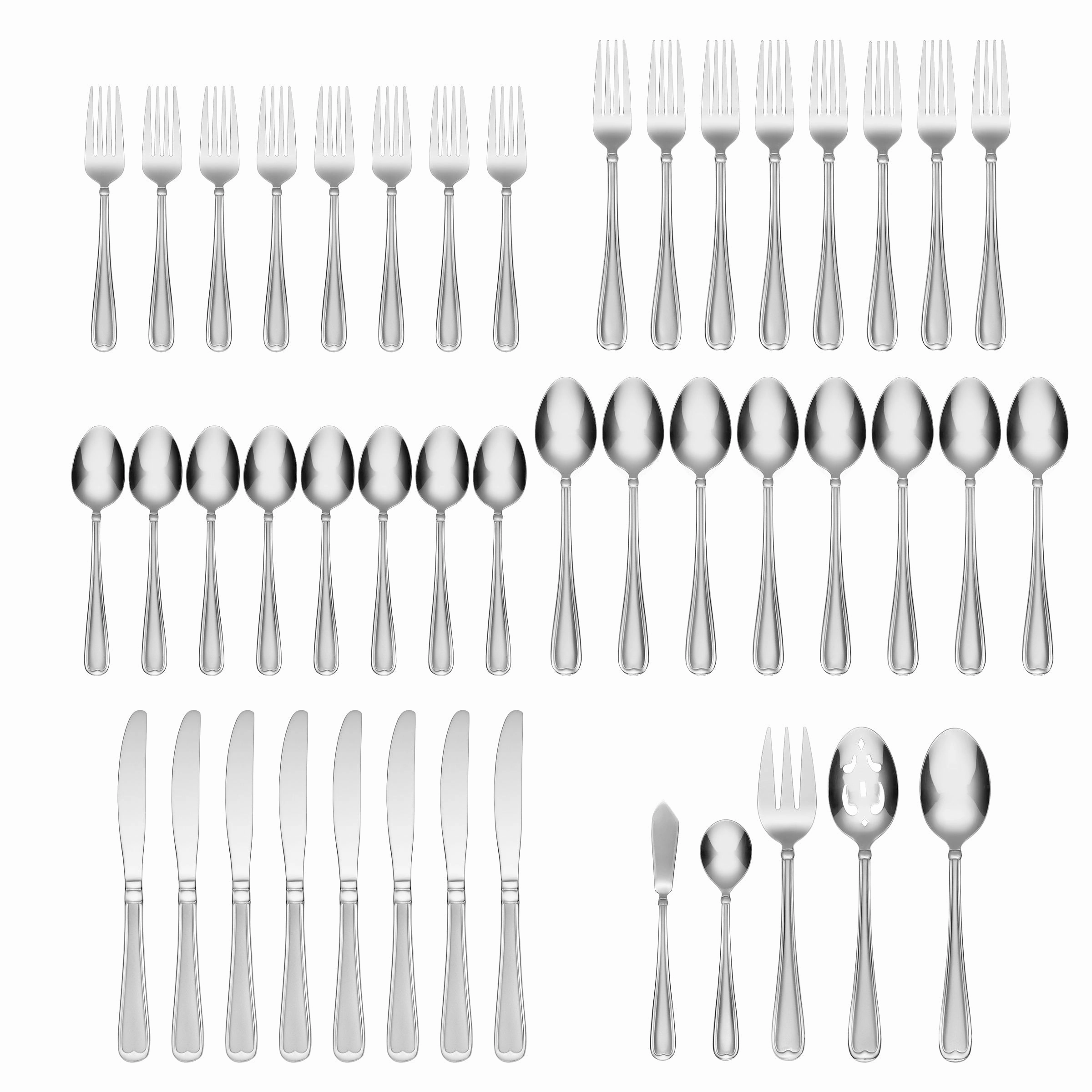 Allure Sand 45 Piece Flatware Set with Caddy