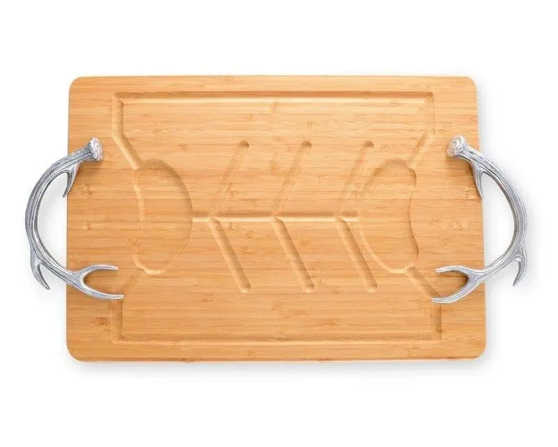 Aluminum Antler Handled Carving Board