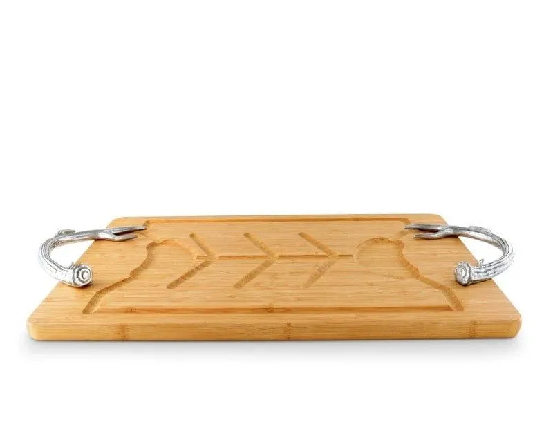 Aluminum Antler Handled Carving Board