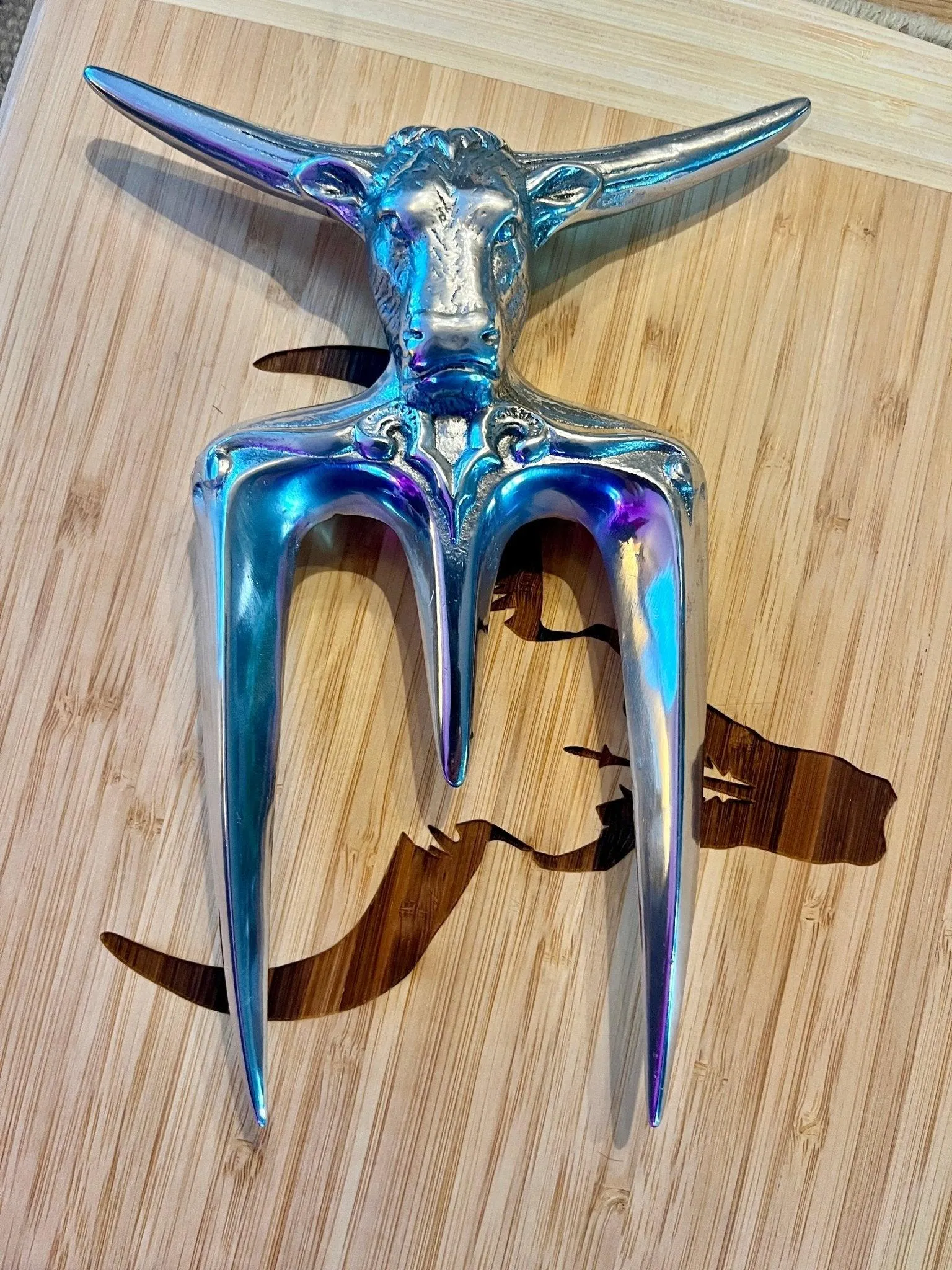 Aluminum Longhorn Carving Fork