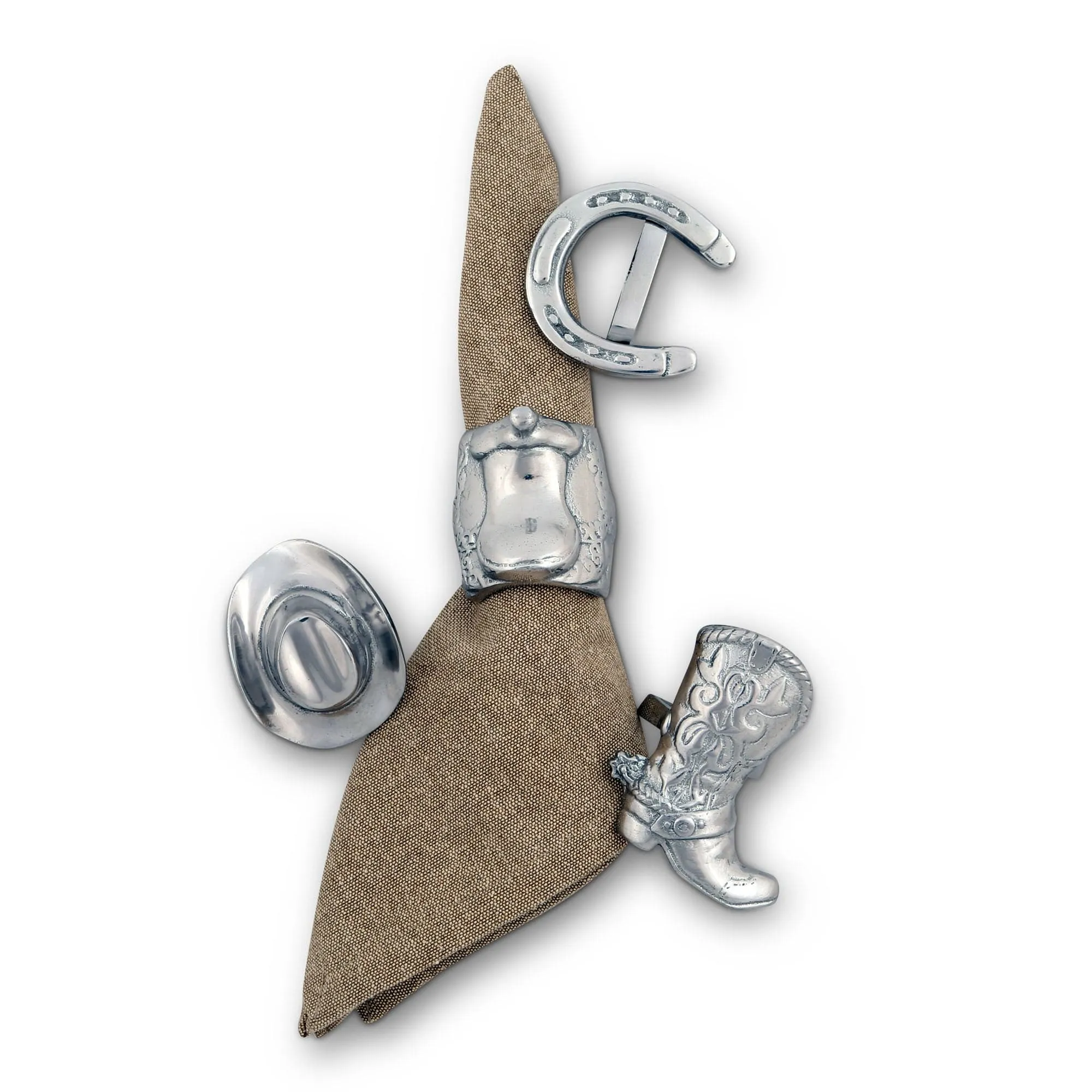 Aluminum Western Napkin Rings