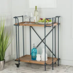 Antique Finish Firwood and Iron Coffee Cart - NH248992 dining chair, upholstered chair