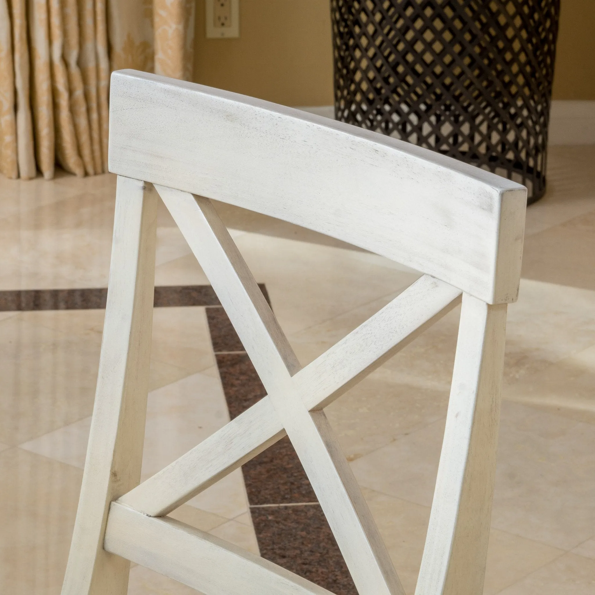Antique White Wood Dining Chair (Set of 2) - NH365692