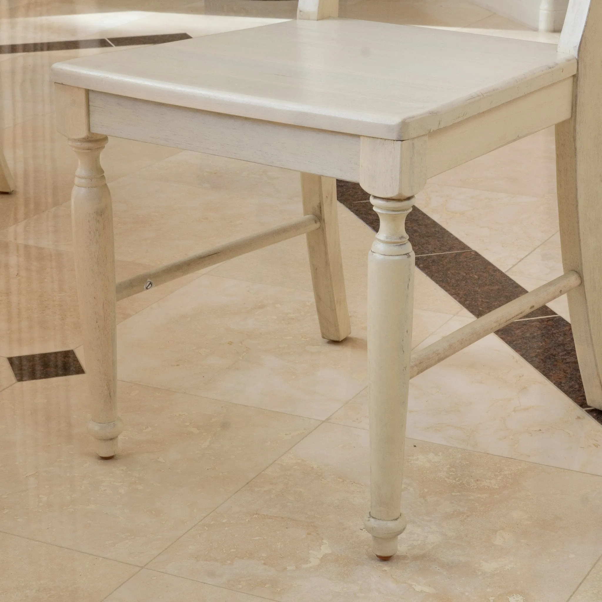 Antique White Wood Dining Chair (Set of 2) - NH365692