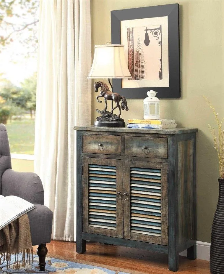 Antiqued Oak & Teal Console Table gaming chair, computer chair