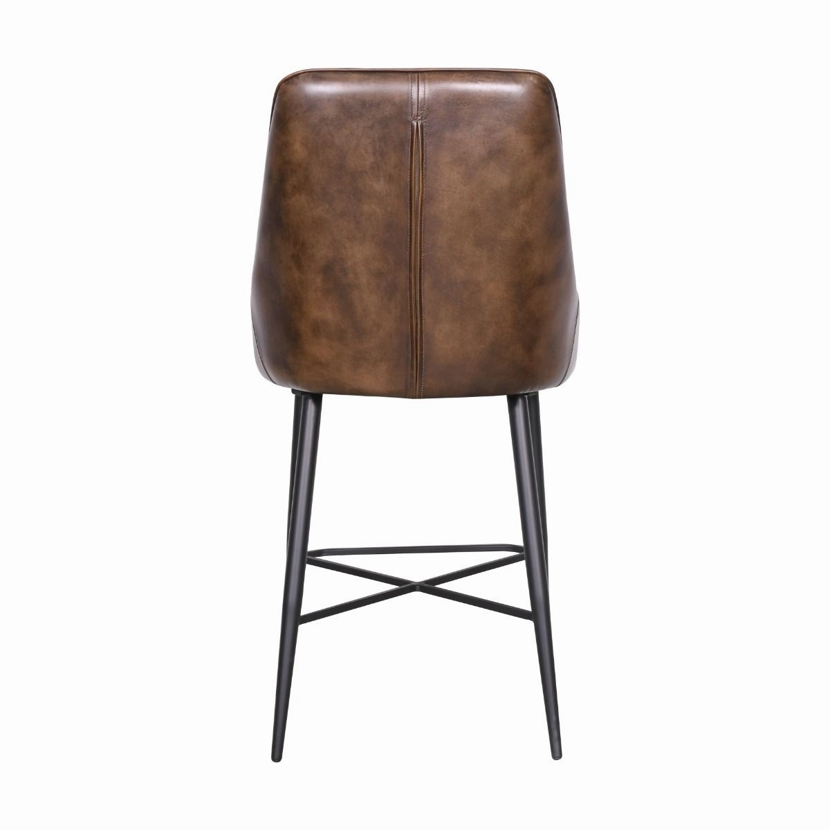 Antiqued Buffalo Leather Counter Chair