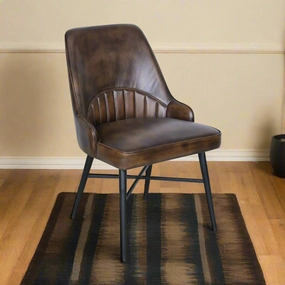 Antiqued Buffalo Leather Dining Chair glassware set, wine glass