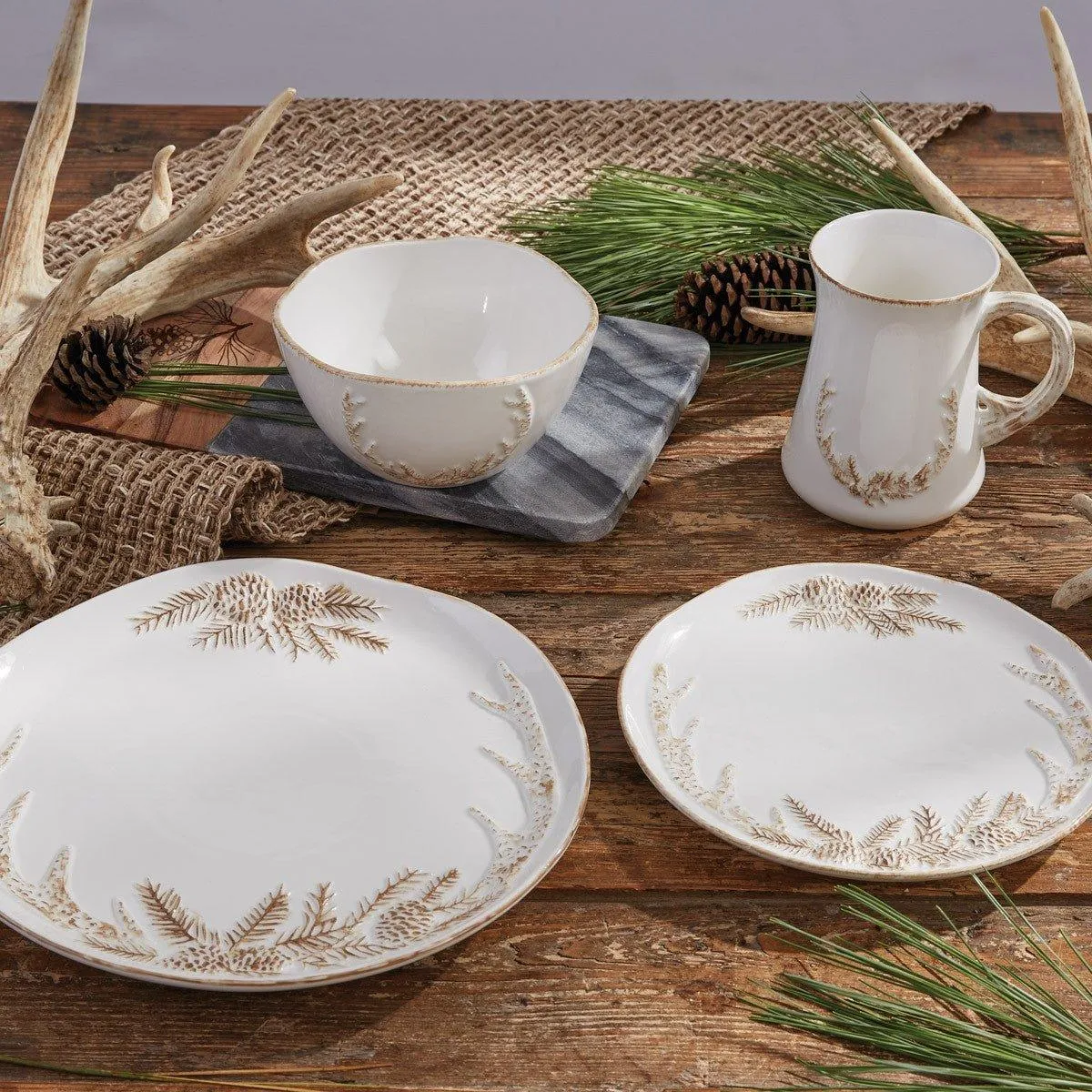 Antlers & Pines Dinnerware toilet seat cover, slow close seat
