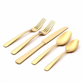 Aptitude Champagne Mirror 23 Piece Flatware Set