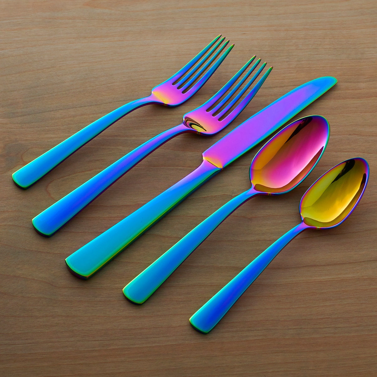Aptitude Iridescent Mirror 23 Piece Flatware Set