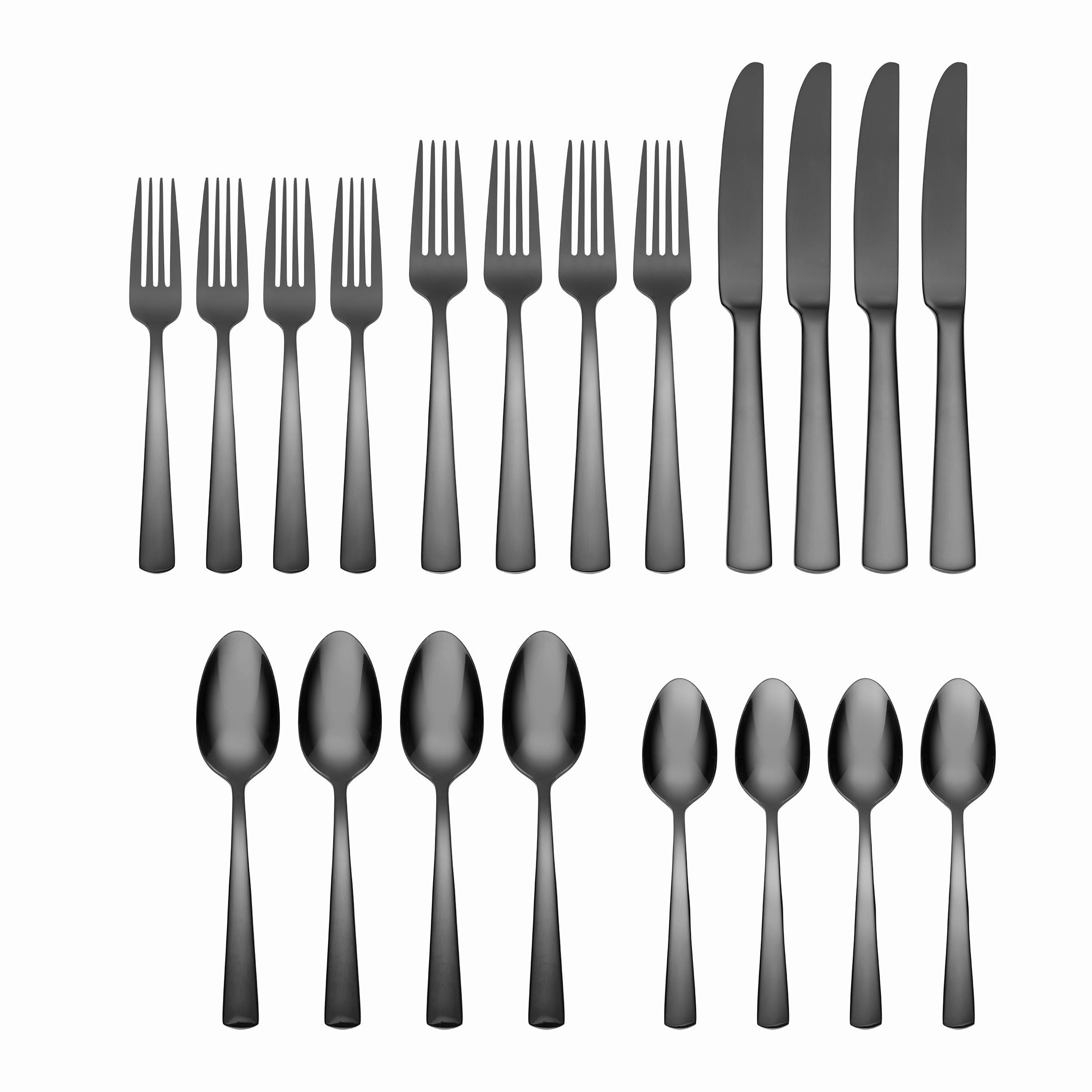Aptitude Midnight Glossy 20 Piece Flatware Set