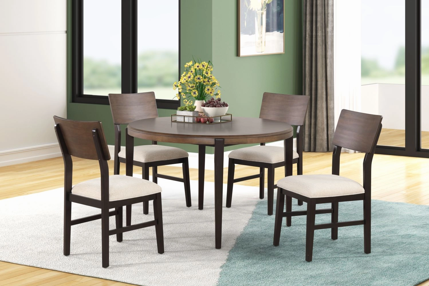 Arabella Side Chair - Black, Brown