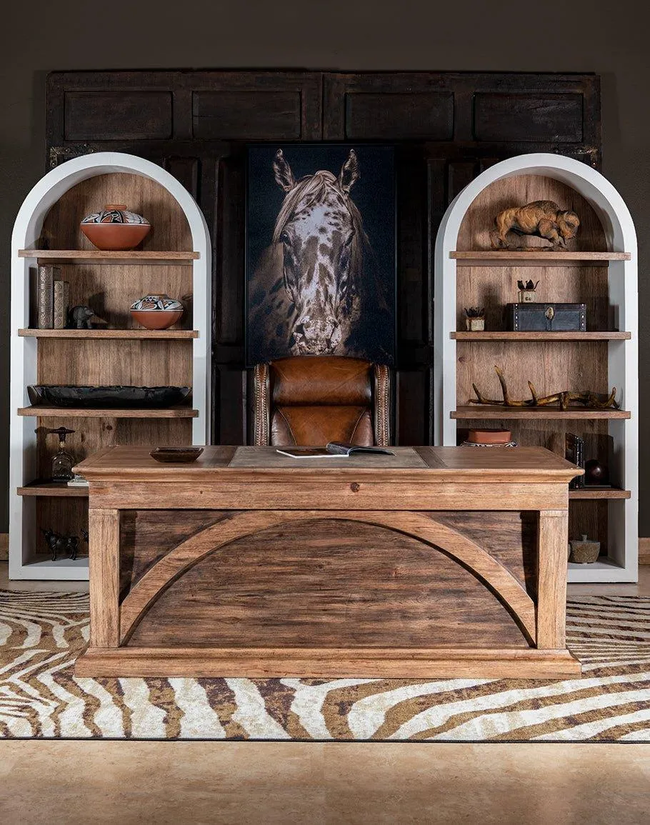 Arched Hickory Bookcase