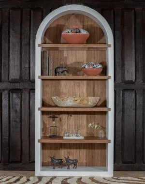 Arched Hickory Bookcase vanity mirror, wall mirror