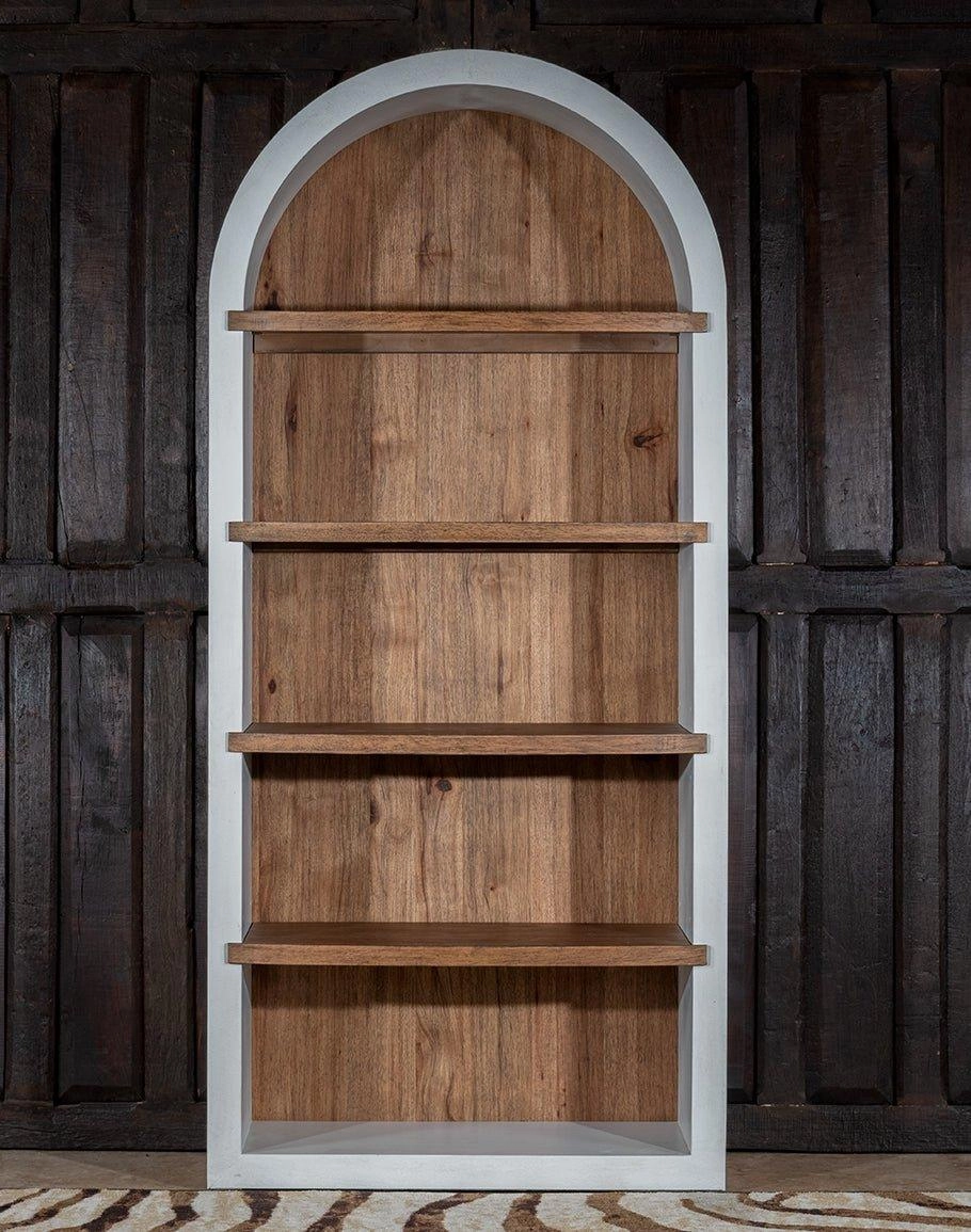 Arched Hickory Bookcase