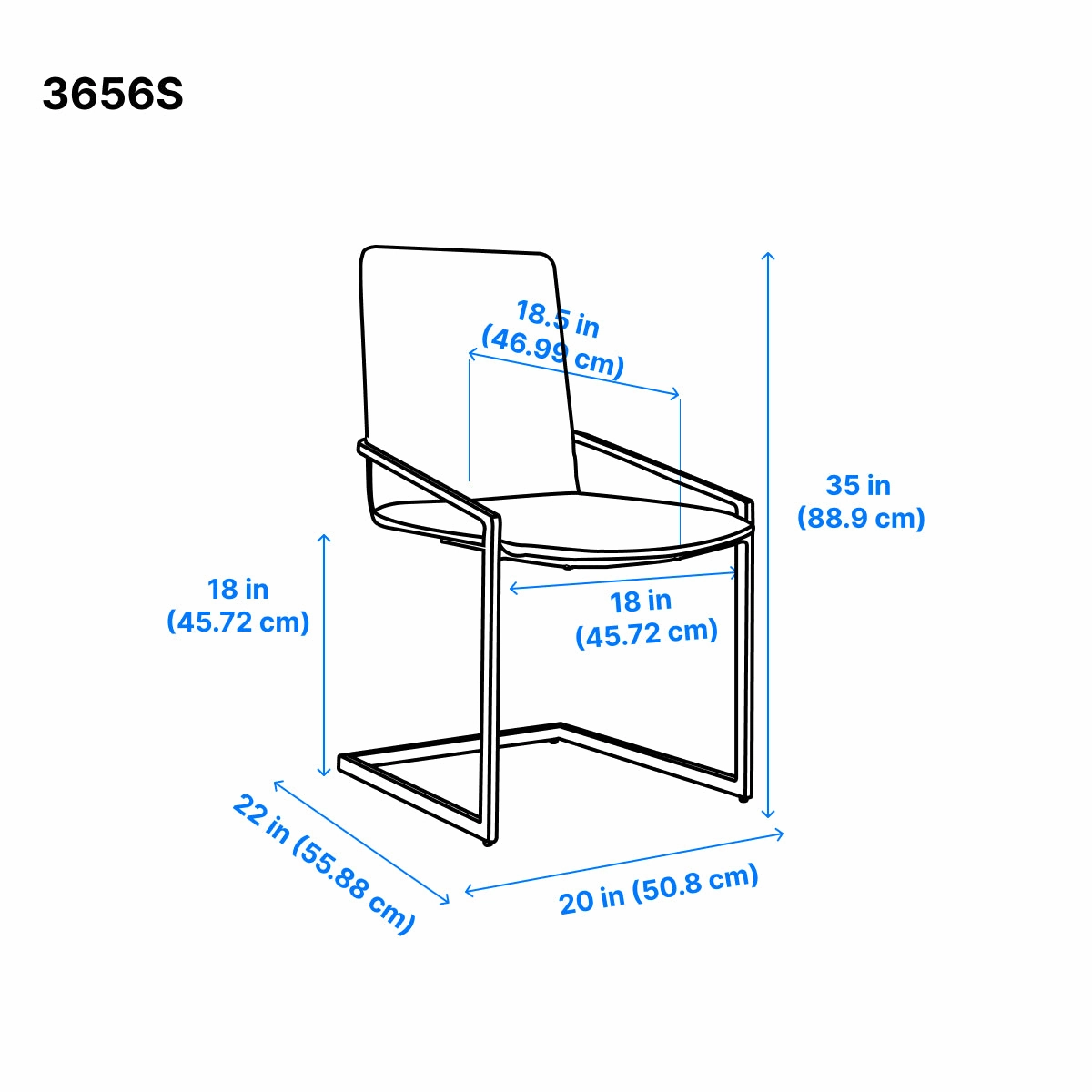 Ariya Dining Chair - Dark Grey - Set Of Two