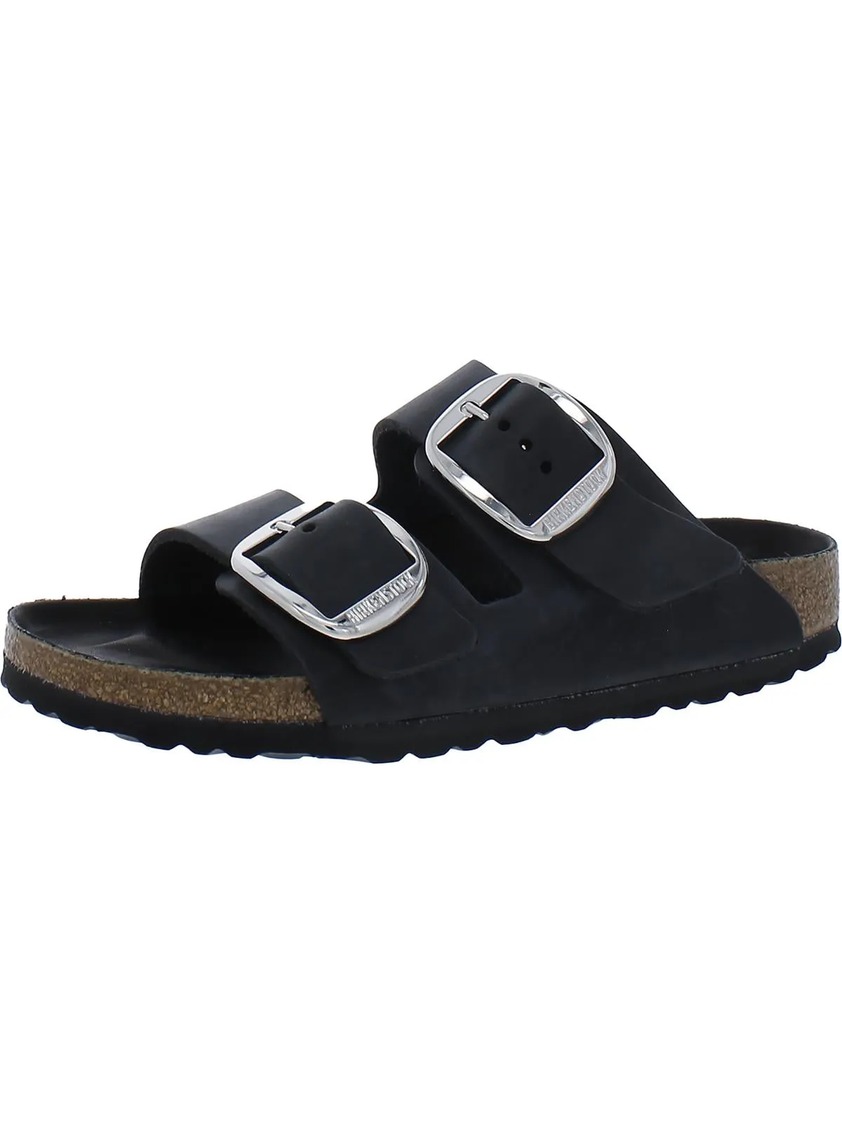 Arizona Big Buckle Womens Leather Cork Slide Sandals