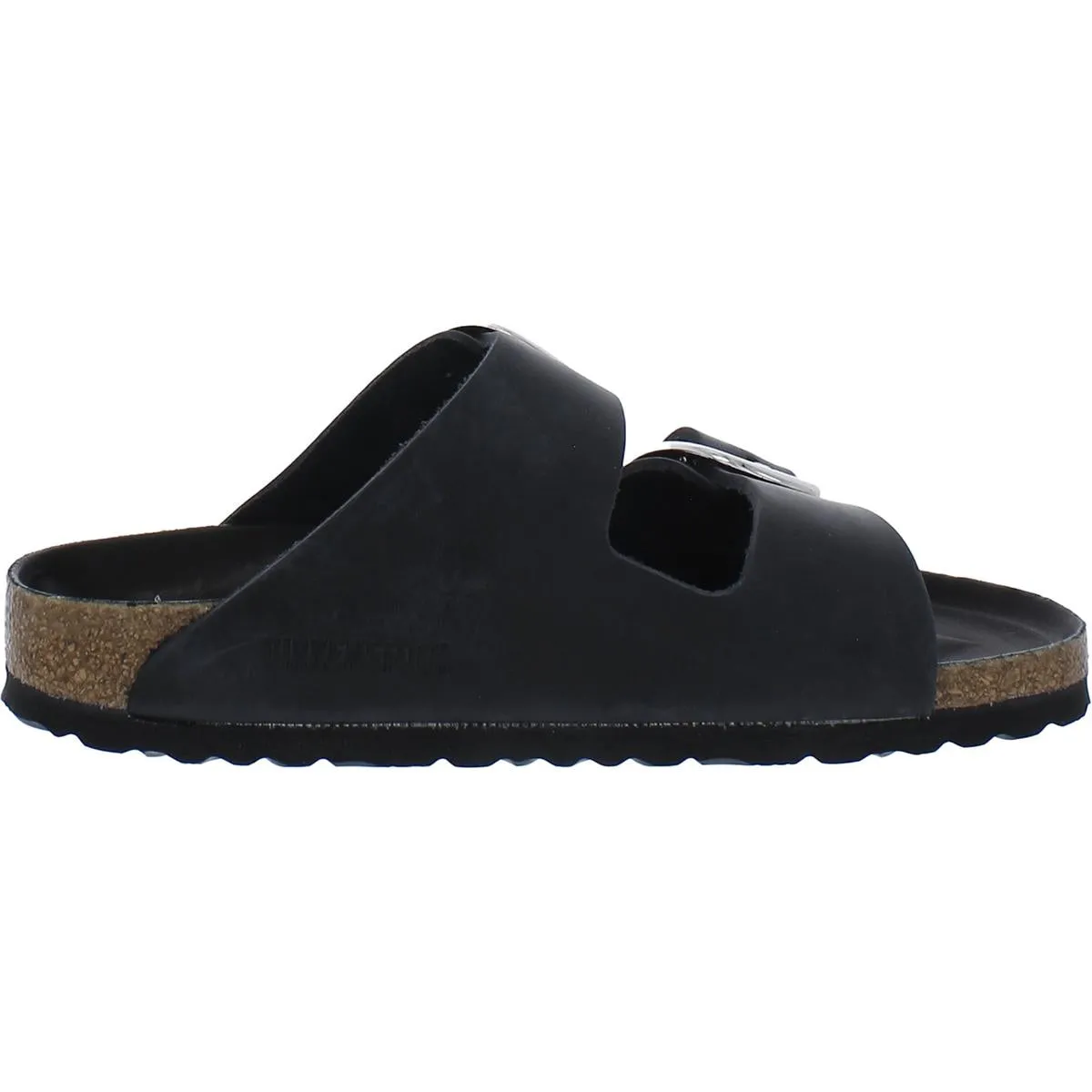 Arizona Big Buckle Womens Leather Cork Slide Sandals