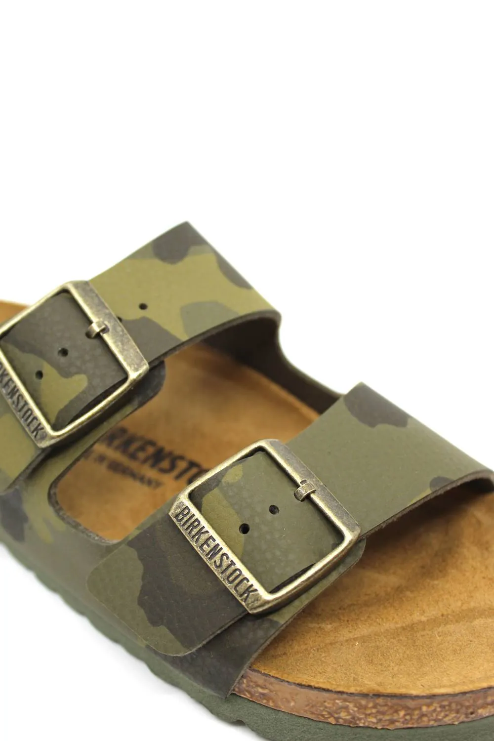 Arizona Birko-Flor Sandal (Narrow) In Camo Desert Khaki