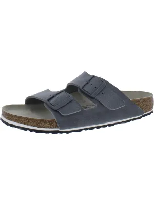 Arizona BS Womens Leather Footbed Slide Sandals