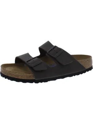 Arizona BS Womens Leather Footbed Slide Sandals