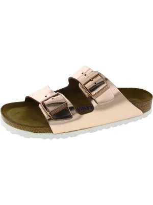 Arizona Bs Womens Leather Slides Flatform Sandals