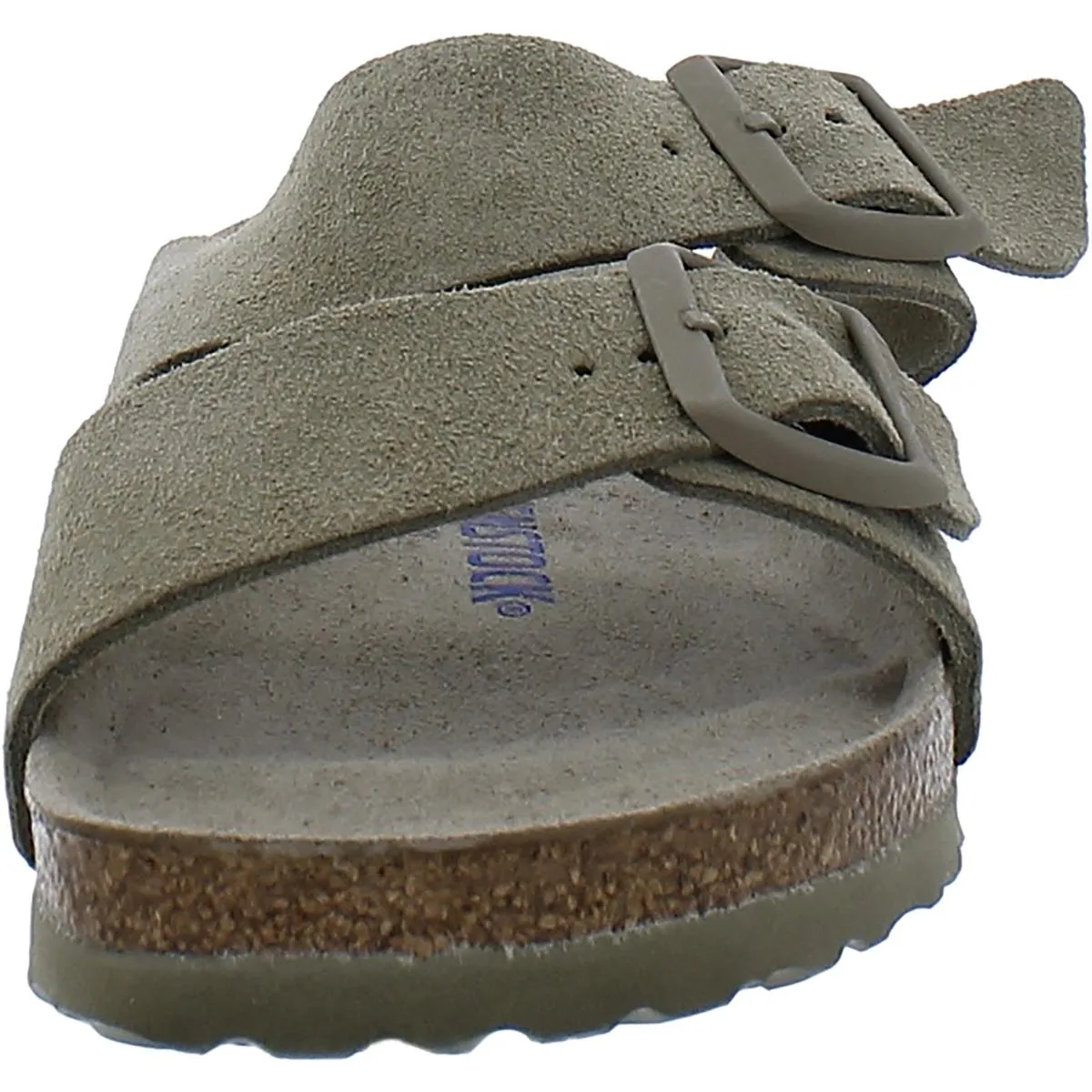 Arizona BS Womens Suede Buckle Slide Sandals