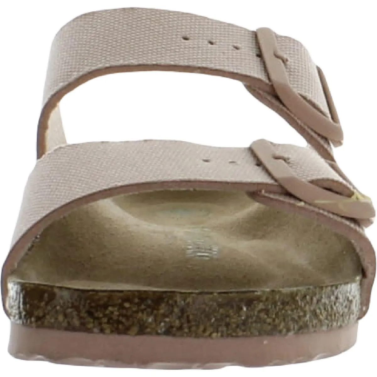 Arizona Rivet Womens Vegan Canvas Contoured Footbed Slide Sandals