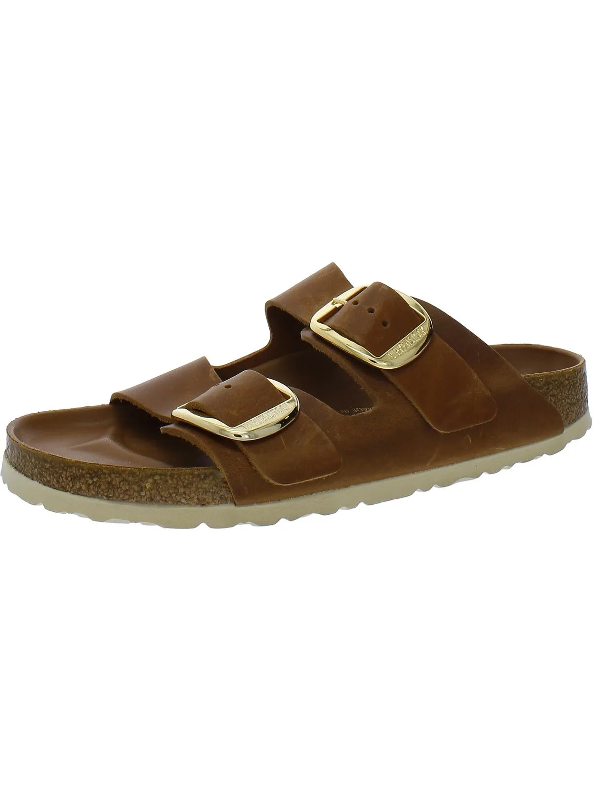 Arizona Rivet Womens Vegan Canvas Contoured Footbed Slide Sandals
