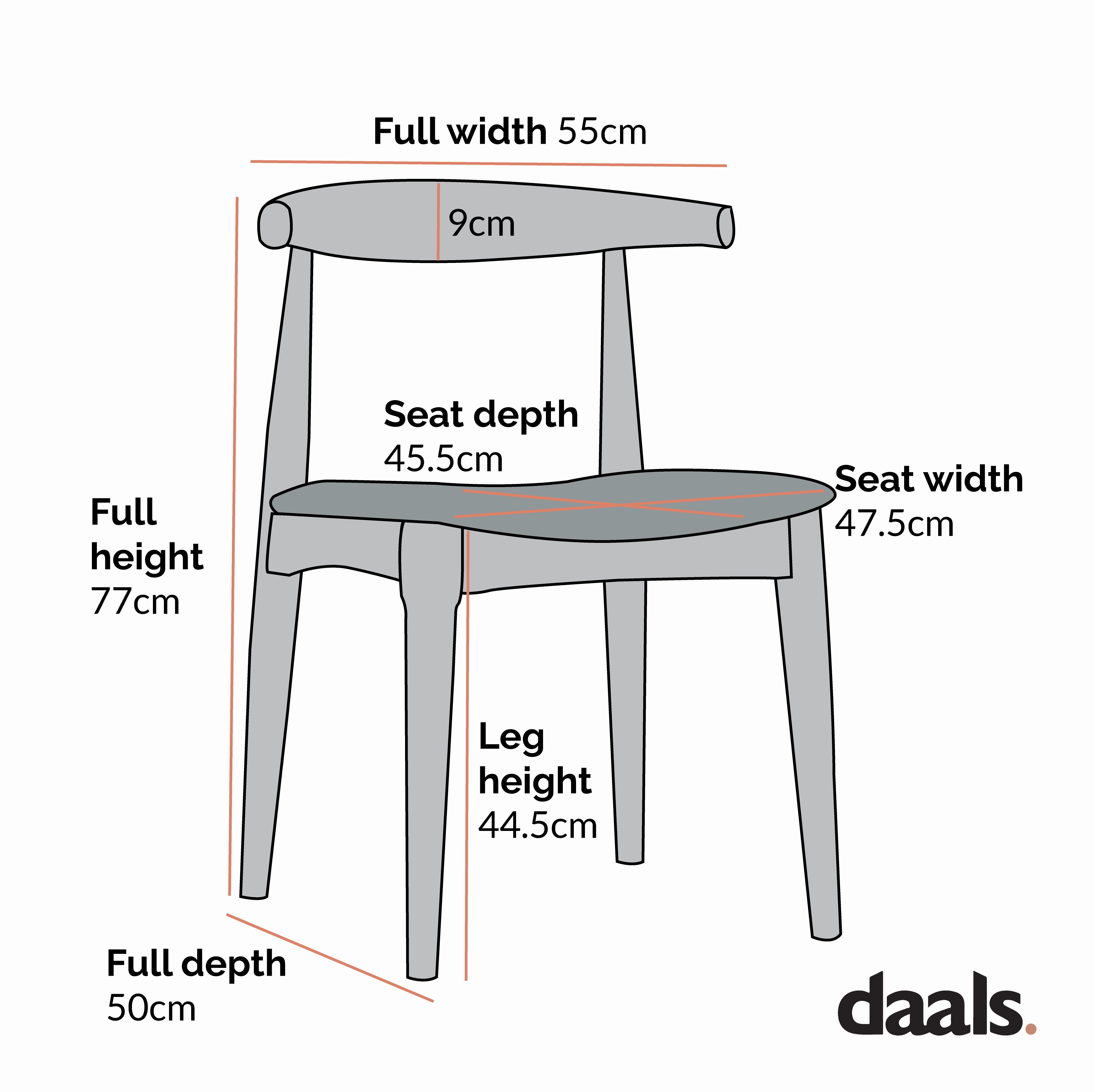 Arley Set of 2 Beech Wood Dining Chairs, Natural and Beige
