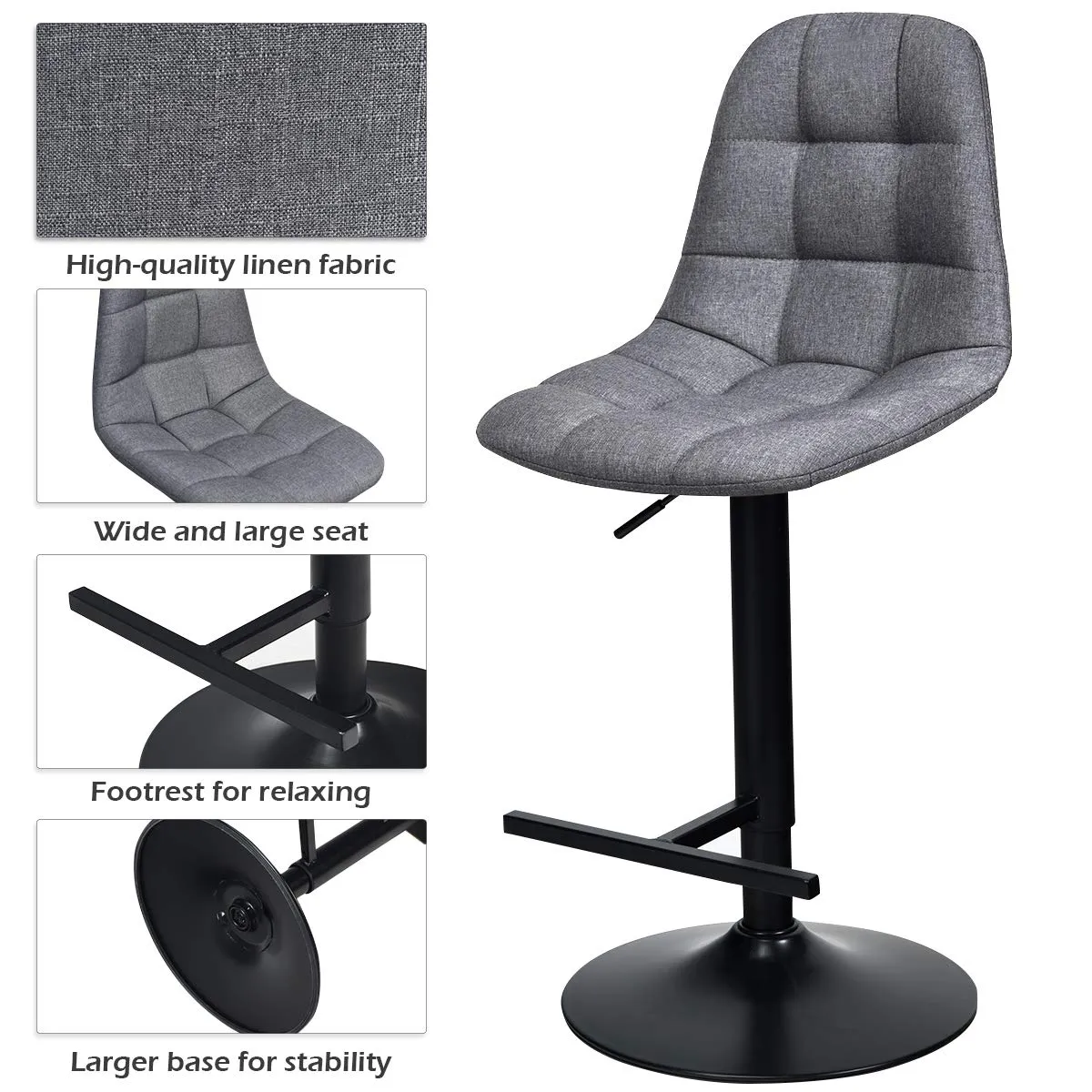 Armless Counter Height Chairs for Kitchen Dining Living Bistro Pub