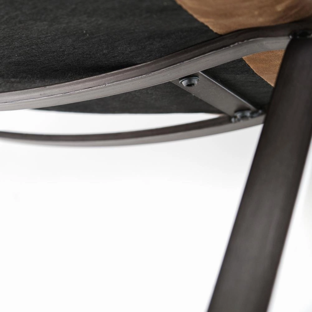 Armless Leather Accent Chair
